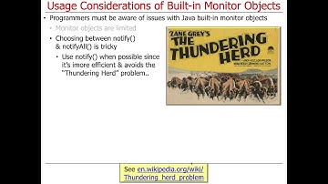 Java Built-in Monitor Objects: Usage Considerations