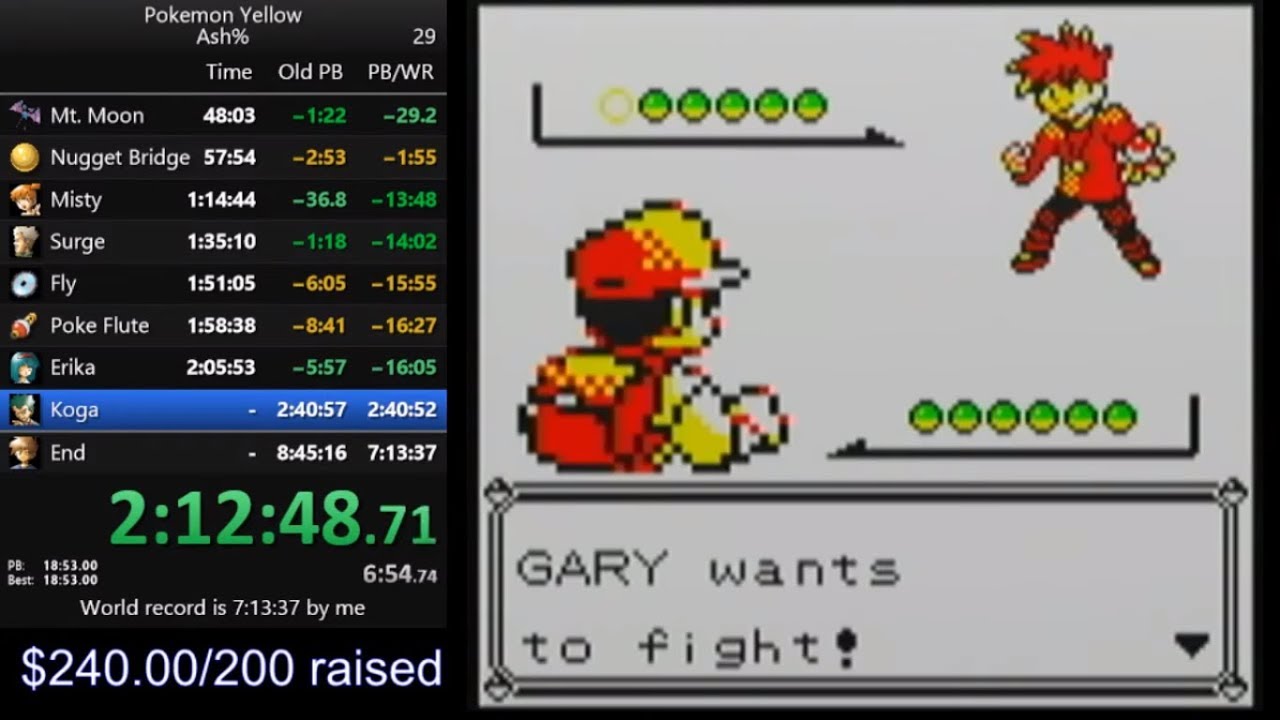 Pokemon Red speed-run beats world record