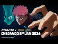 Free Fire x Jujutsu Kaisen chega em janeiro de 2026 🎮