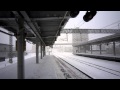 快速エアポートと特急スーパーカムイが、大雪の中を全速力で爆走 白石駅にて