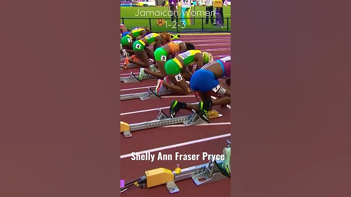 Jamaica sweeps 100 meter final at worlds! #shorts #worldchampionship #shellyannfraserpryce