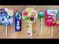 ASMR Rainbow Lollipops Opening Orbit Gum Unpacking #orbit #gum #asmrlollipop #candyopening #lolipop 