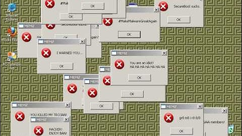 Running Destructive MEMZ on Windows XP.