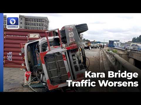 Kara Bridge Gridlock Worsens As Container-Laden Trailer Falls