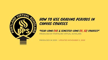 GRADING PERIODS in Year-long (YR) & Semester-long (S1, S2) Courses (UPDATED Version 11/7/2020)