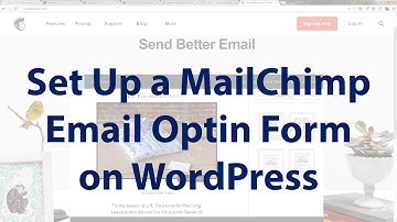 How to set up a MailChimp autoresponder optin form for WordPress