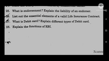 BANKING AND INSURANCE - previous year question papper/important  / 4th sem/calicut university