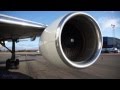 Up close boeing 757  blue panorama takeoff and landing at jnkping airport1080p