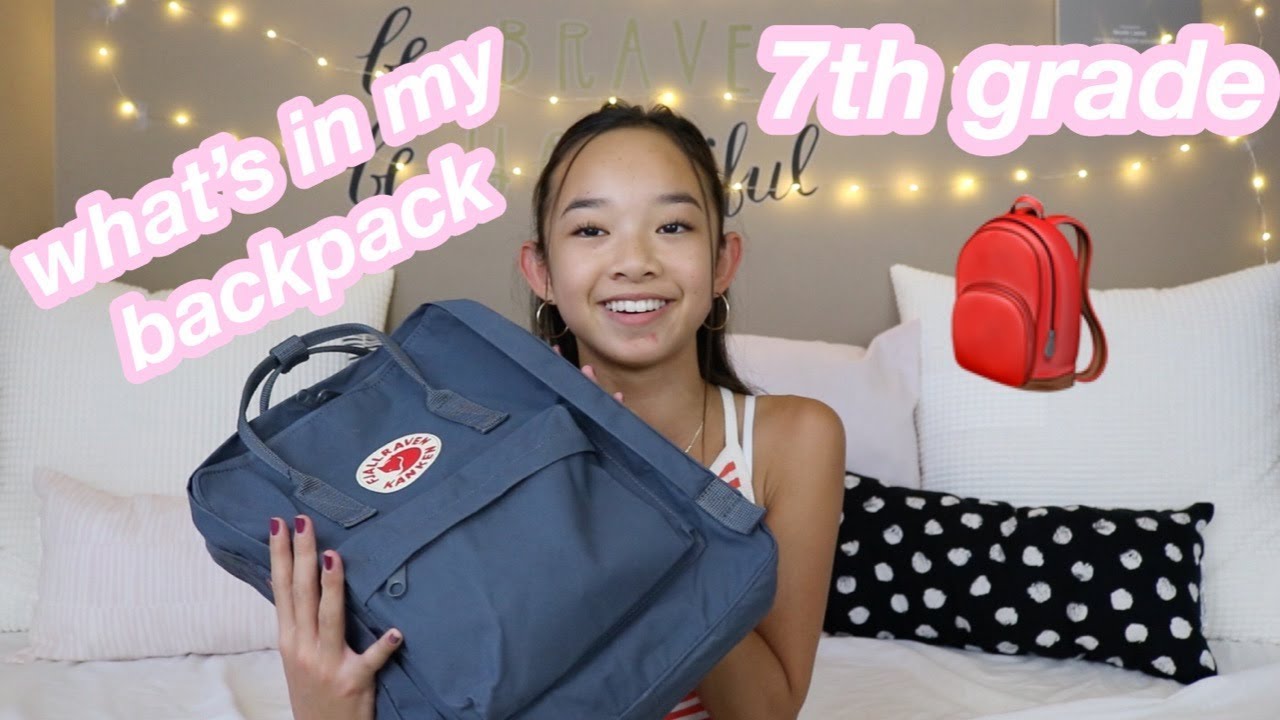 What S In My Backpack 2018 7th Grade Nicole Laeno Youtube