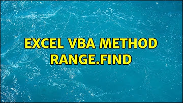 Excel Vba Method Range.Find