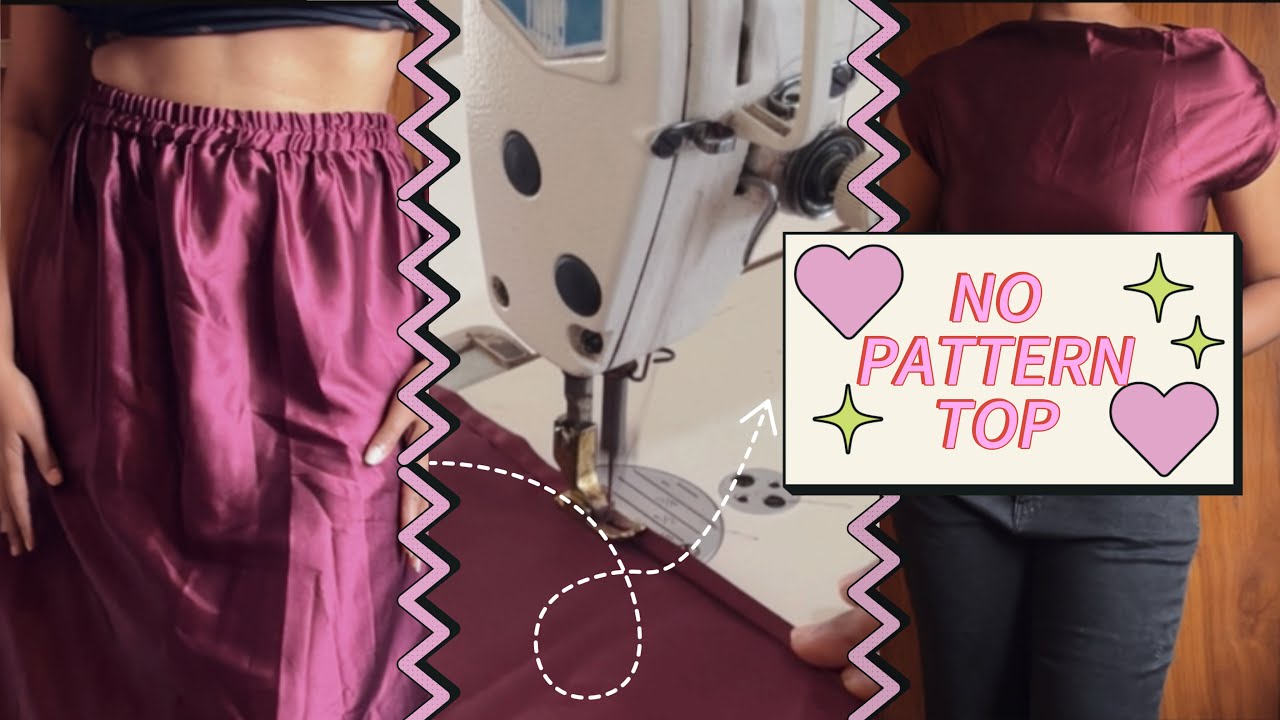 No Pattern Sewing ✨ Convert Skirt into Top Using Only Rectangles | upcycling 