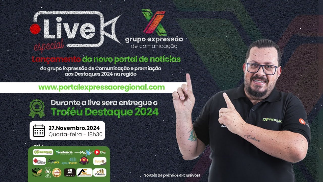 Live Especial – Lançamento Do Novo Portal De Notícias | Expressão Podcast – 27/11
