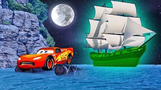 Ghost Ship Vs Lightning Mcqueen And Pixar Cars In Beamngdrive