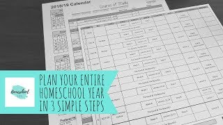 Plan Your Entire Homeschool Year in 3 Simple Steps