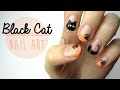 Nail Art: Black Cat Design