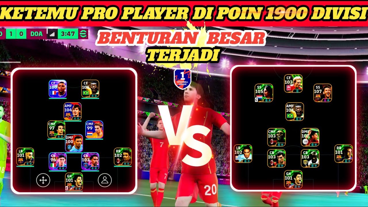 DIVISI 1900 || KETEMU PRO PLAYER SAAT POIN PENENTUAN BENTURAN BESAR TERJADI EFOOTBALL 2026 UPDATE 