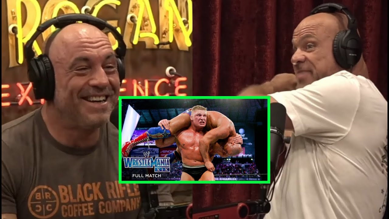 JRE : Kurt Angle on how Brock Lesnar broke his neck again and again in WWE 😂😂