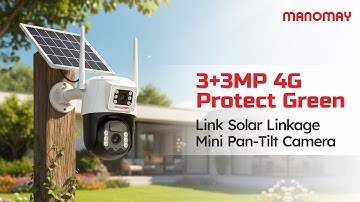Manomay 3+3MP 4G Solar Dual Lens PT Camera | Smart Outdoor Security CCTV with Night Vision