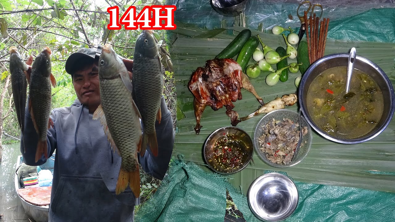 144h Ngày Đêm Săn Cá Lớn Trong Rừng | Fishing in Deep Jungle Survival - P2