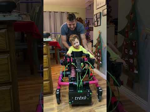 Riley walking with Trexo Robotic Legs