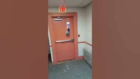 JTC Claw opening a panic bar door