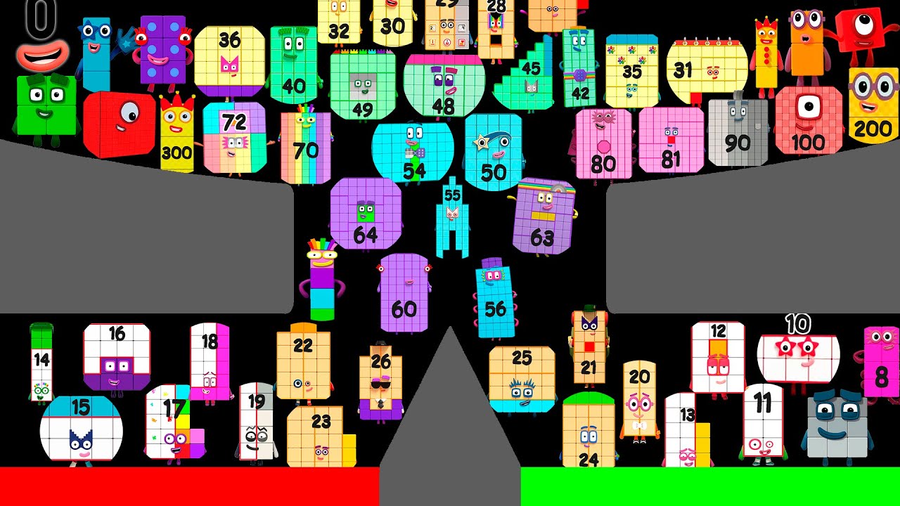 50 NEW Numberblocks Marbles Tournament in Algodoo! Alphabet Lore vs Numberblocks Marble Race