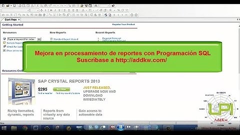 Crystal Reports XI: Mejora de reportes con programacion SQL