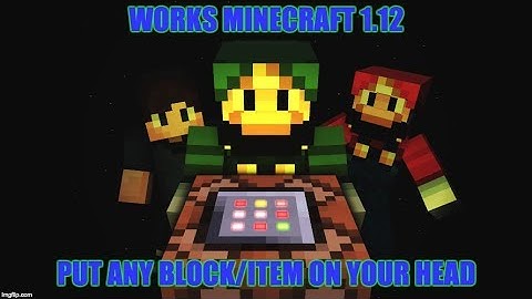 HOW TO PUT ANY BLOCK ON YOUR HEAD IN VANILLA MINECRAFT 1.12-1.8!!!