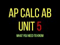 🚨Calculus AB Unit 5 Review EVERYTHING You MUST Know In 6 Minutes! 2026 💥