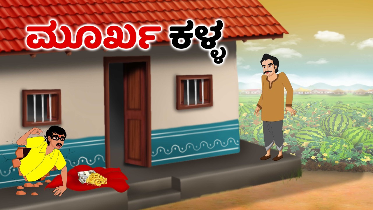ಮೂರ್ಖ ಕಳ್ಳ Foolish thief story in kannada | Kannada moral stories | Kannada kathe | Kannada stories