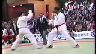 Karate Campeonato de Europa Senior 1985, Oslo / Categoria Open: Pinda (FRA) Vs Egea (ESP).