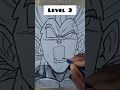 How to Draw Vegeta's Mouth in Different Levels 👀 #shorts