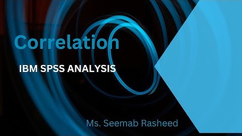 Running Correlation IBM SPSS