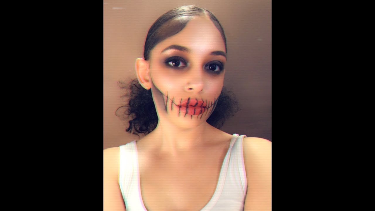 Last Minute Halloween makeup Purge Mask YouTube