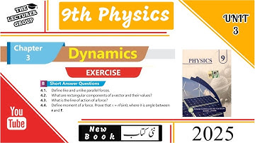 9th Class Physics Chapter 3 Short Questions | Dynamics Exercise Solution | PTB 2025