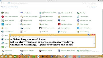 how to show all control panel items in windows