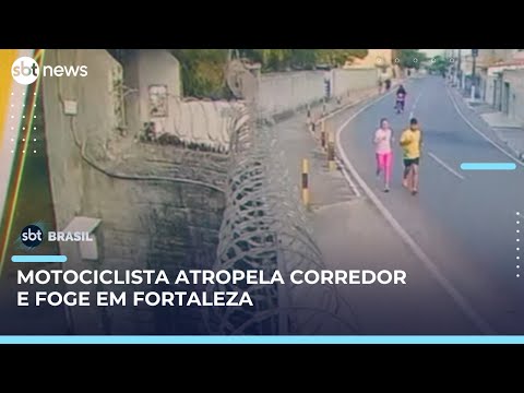 Video motociclista-atropela-pedestre-e-foge-sem-prestar-socorro-em-fortaleza-sbt-brasil