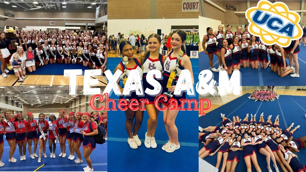 TEXAS A&M UCA CHEER CAMP VLOG!! 💙💛(cheers, routines, outfits, etc.)