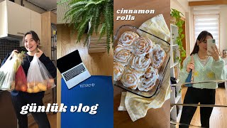 Mutfak Günlükleri Cinnamon Roll Yapıyoruz Mini Market Ve Pazar Alışverişi Günlük Vlog