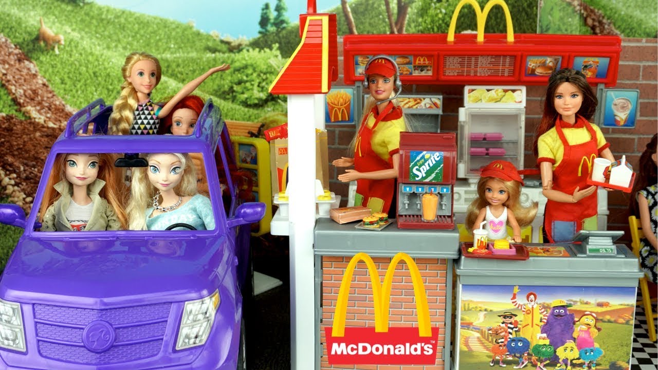 barbie mcdonalds drive thru playset