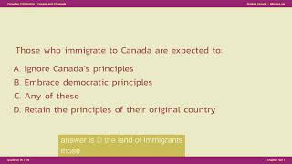 The Best Canadian Citizenship Practice Exam ( Who are we) P3  -  Questions & Answers screenshot 5