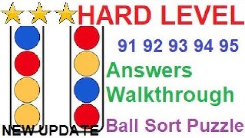 Ball Sort Puzzle Hard Level 91 92 93 94 95(New Update)