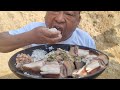 Eating huge pork with kholar  naga style   khipsvlog3739