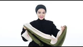 Ylva - Practical Two Colored Chiffon Hijab - Ayse Turban