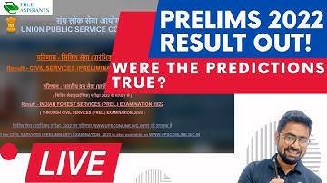 🔴UPSC Prelims 2022 Result Out❗️ | Were the Predictions True? | Prelims 2022 Cut-off