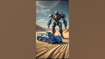 This is how sport car become war robot in desert #ai
