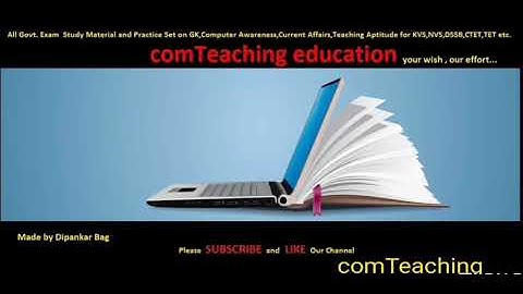 DSSSB KVS PGT Computer Science Best MCQs Computer by comTeaching education