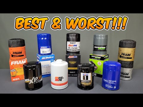TEN oil filters compared - BEST & WORST!  Cutups include WIX, K&N, AMSOIL, Mobil-1,