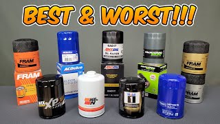 TEN oil filters compared  BEST & WORST!  Cutups include WIX, K&N, AMSOIL, Mobil1, more!