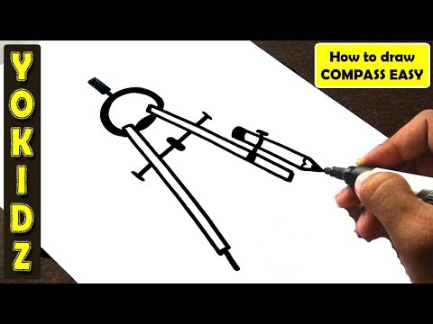 HOW TO DRAW COMPASS EASY